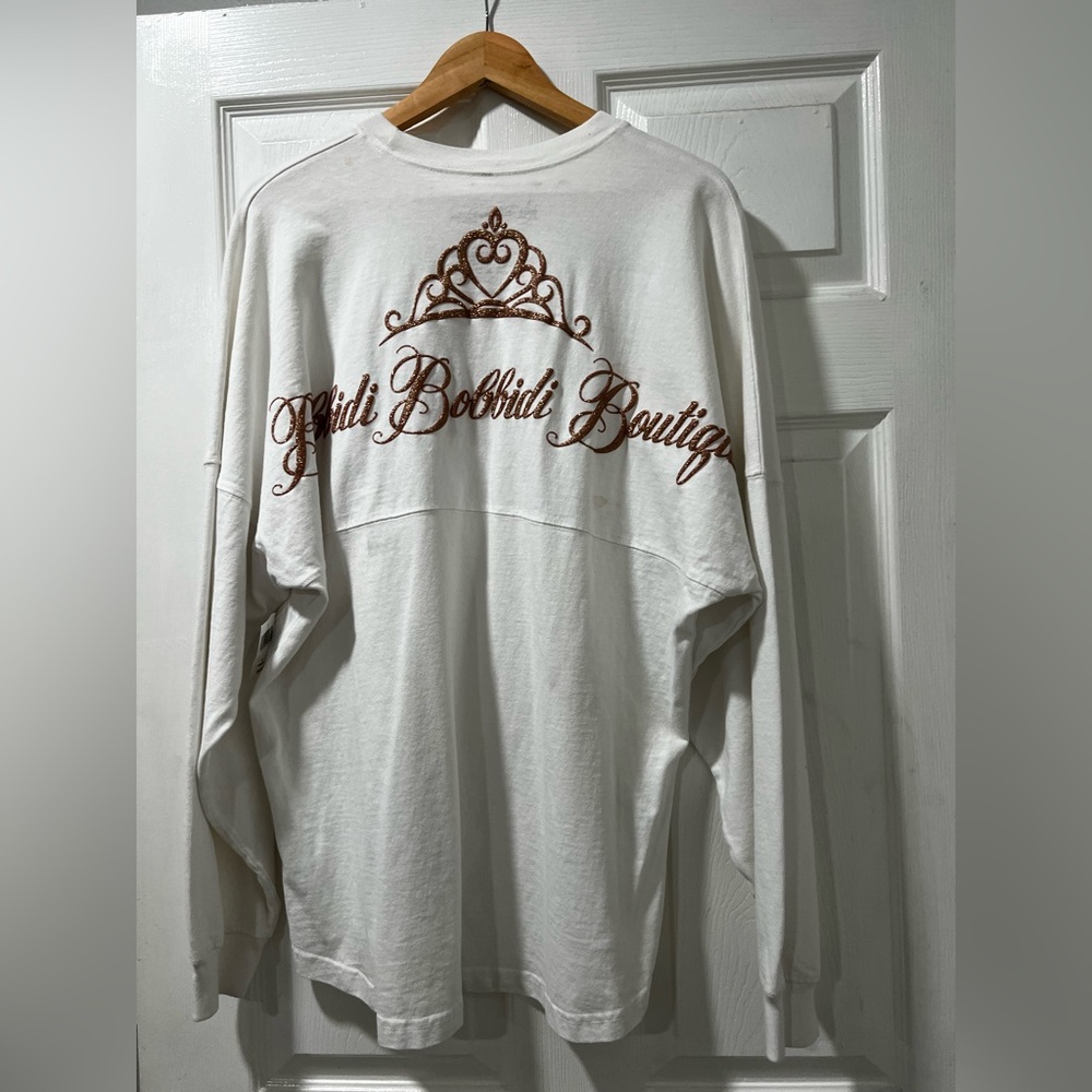 Disney White and Brown Long Sleeve Shirt